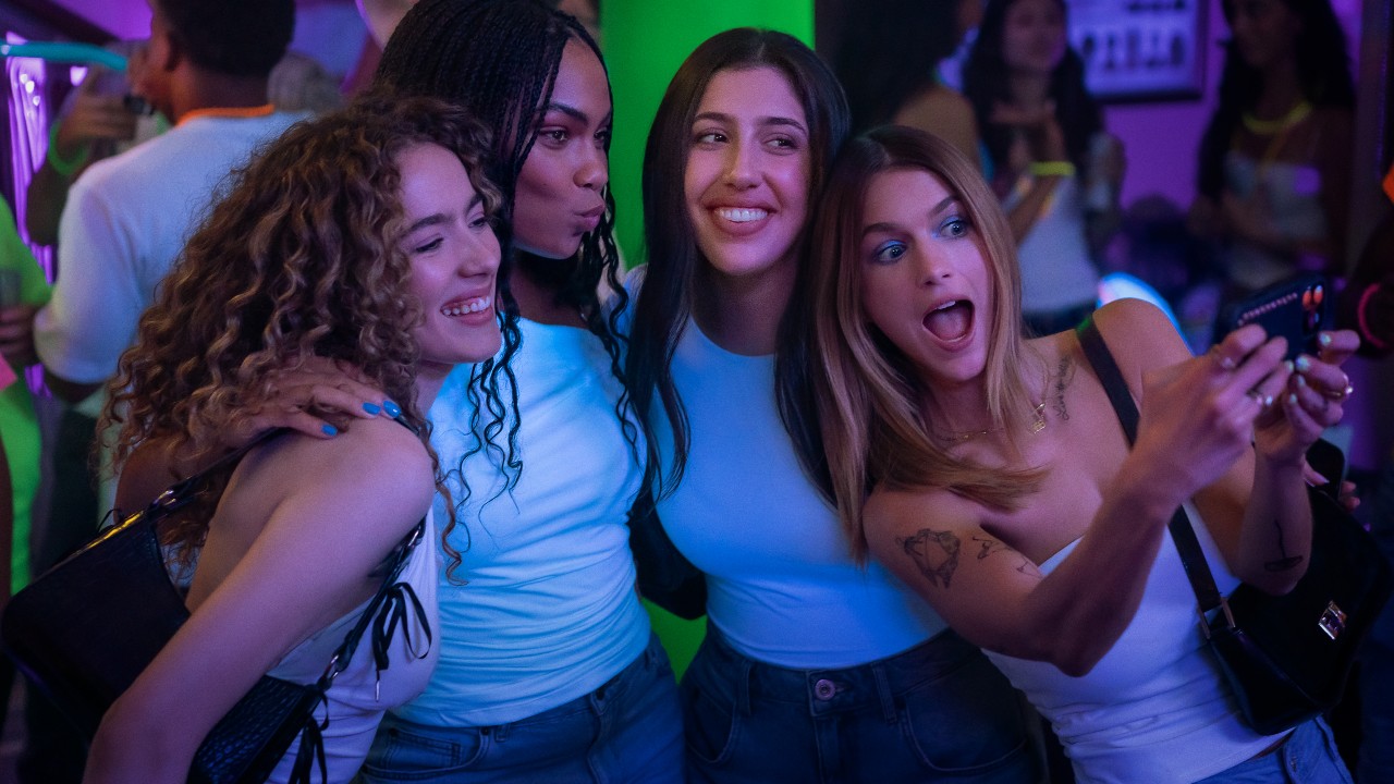 The four girl group takes a picture together