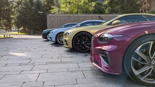 Four generations of Bentley's Continental GT