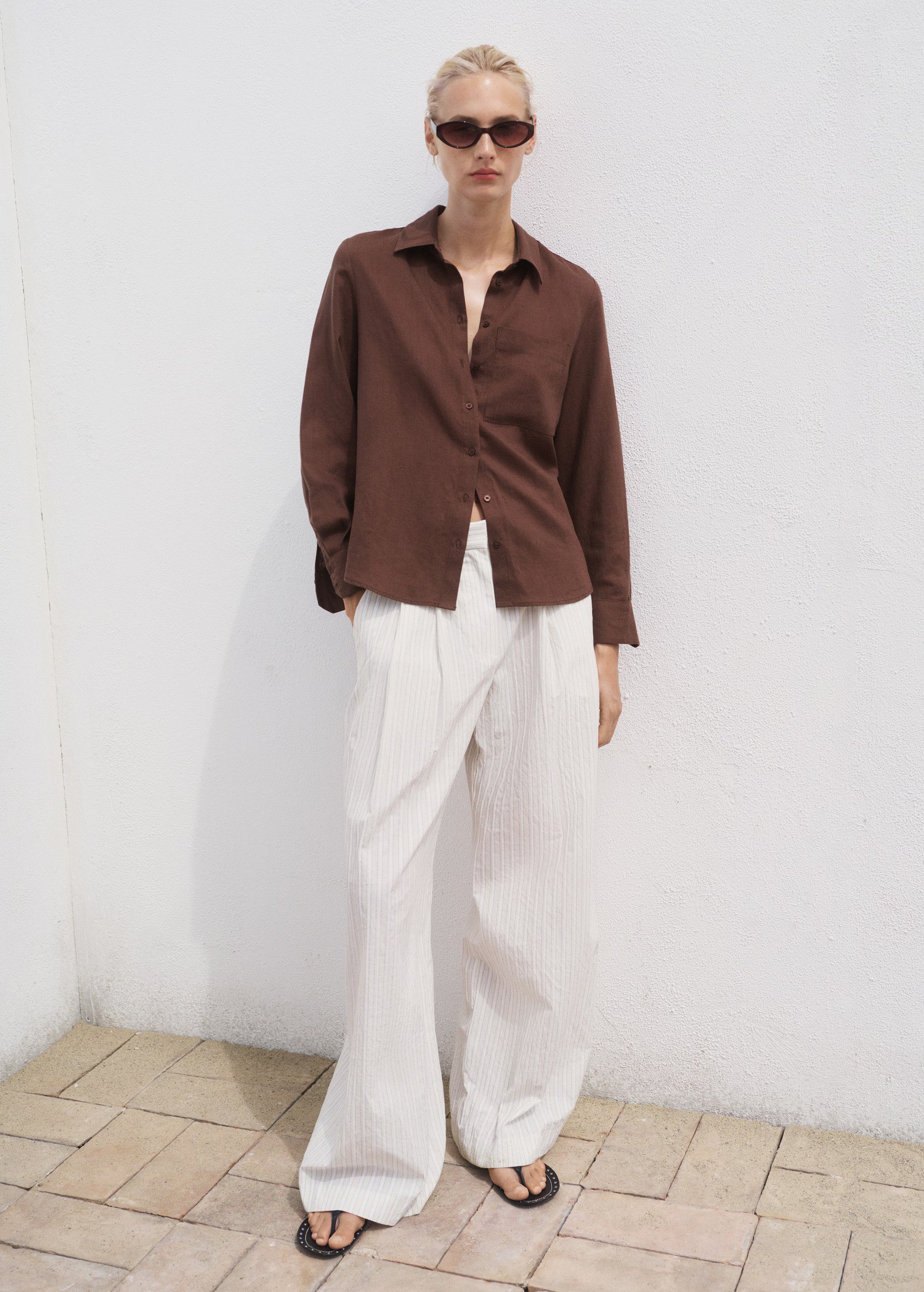 MANGO, Lyocell Shirt With Pocket - Women | Mango United Kingdom