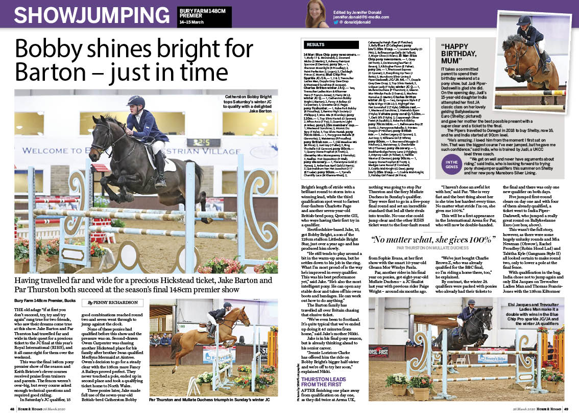 SJ 2.5pp Bury Farm pony prem