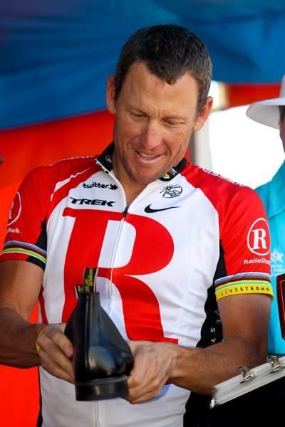 Lance Arstrong received a pair of RM Williams as a gift for coming to South Australia.