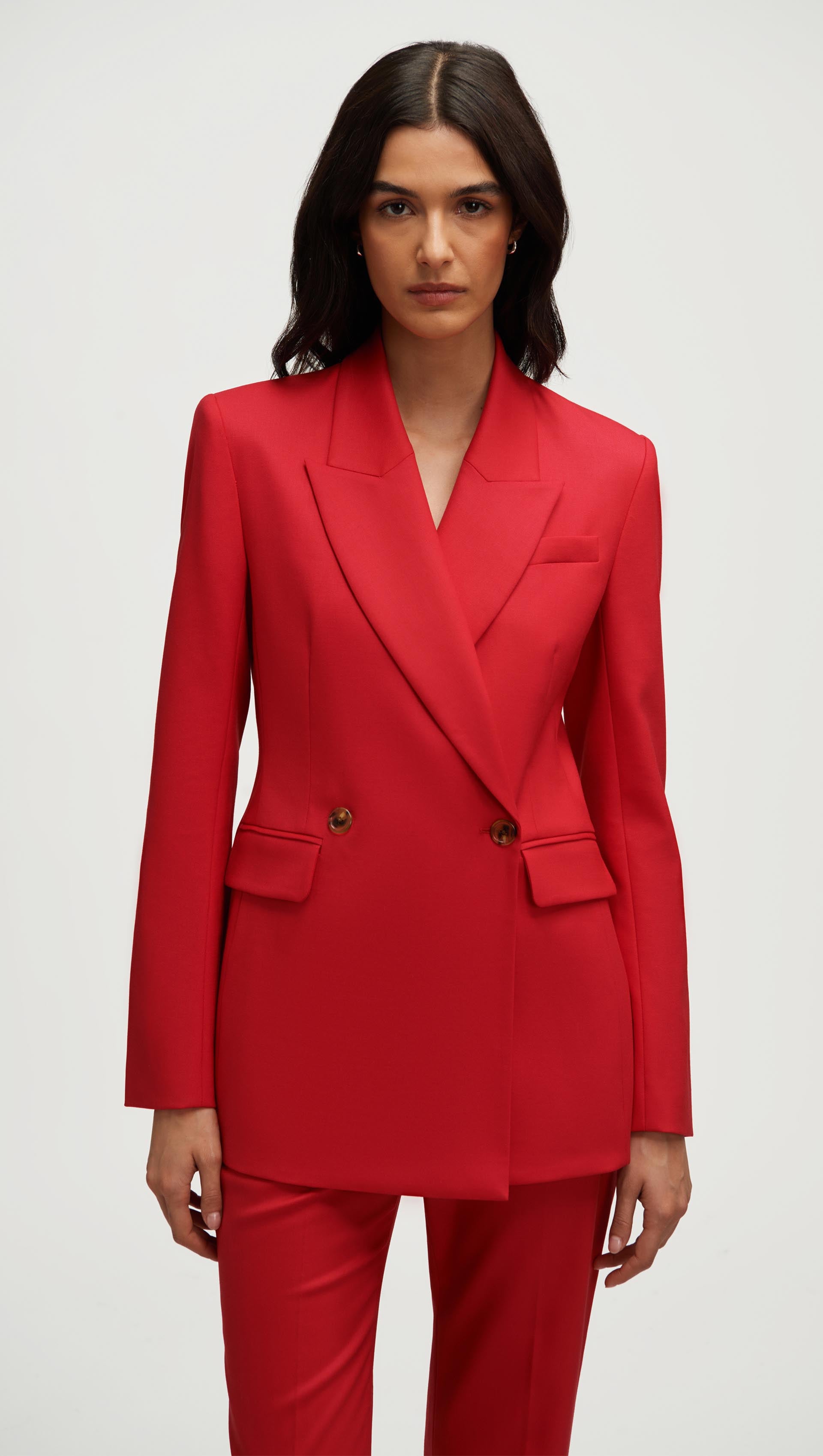 Cooper Blazer in Seasonless Wool | Tomato