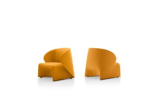 Milan Design Week B&B Italia Narinari orange origami-like chair