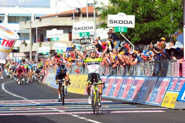 Gatto hits the line just ahead of Contador