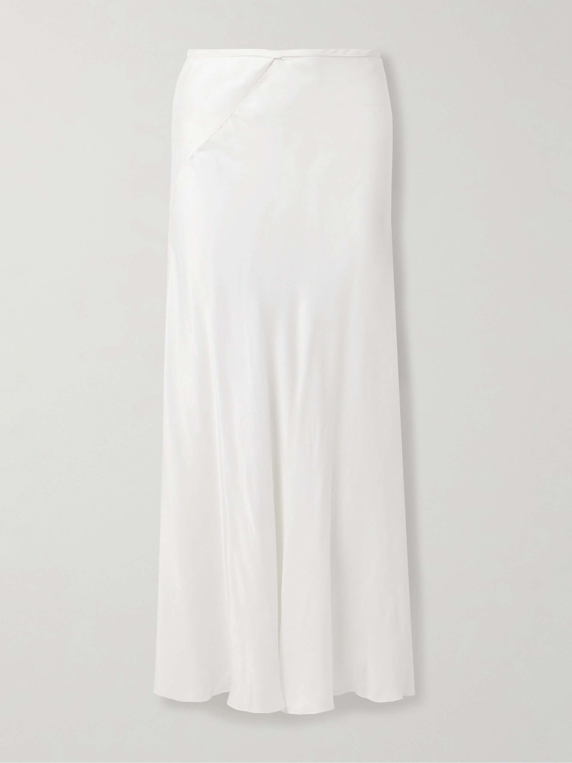 Luce Washed-Satin Maxi Skirt