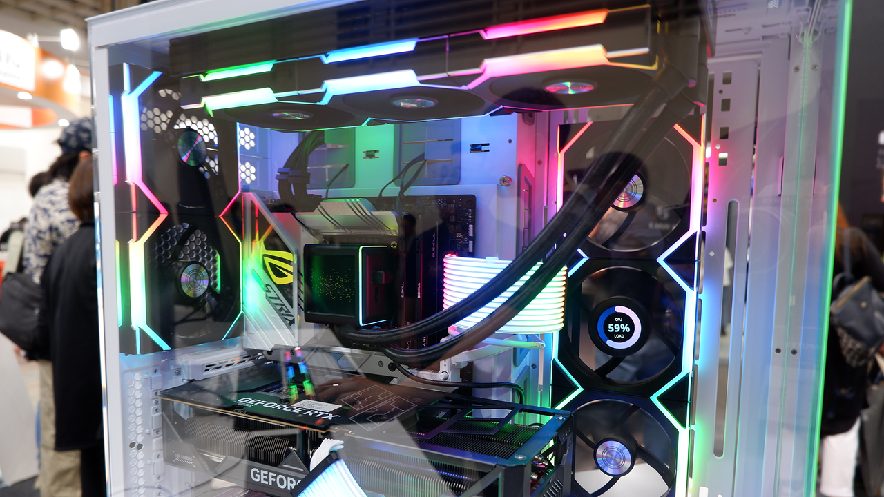 Lian Li's wireless RGB control system at Computex 2024.