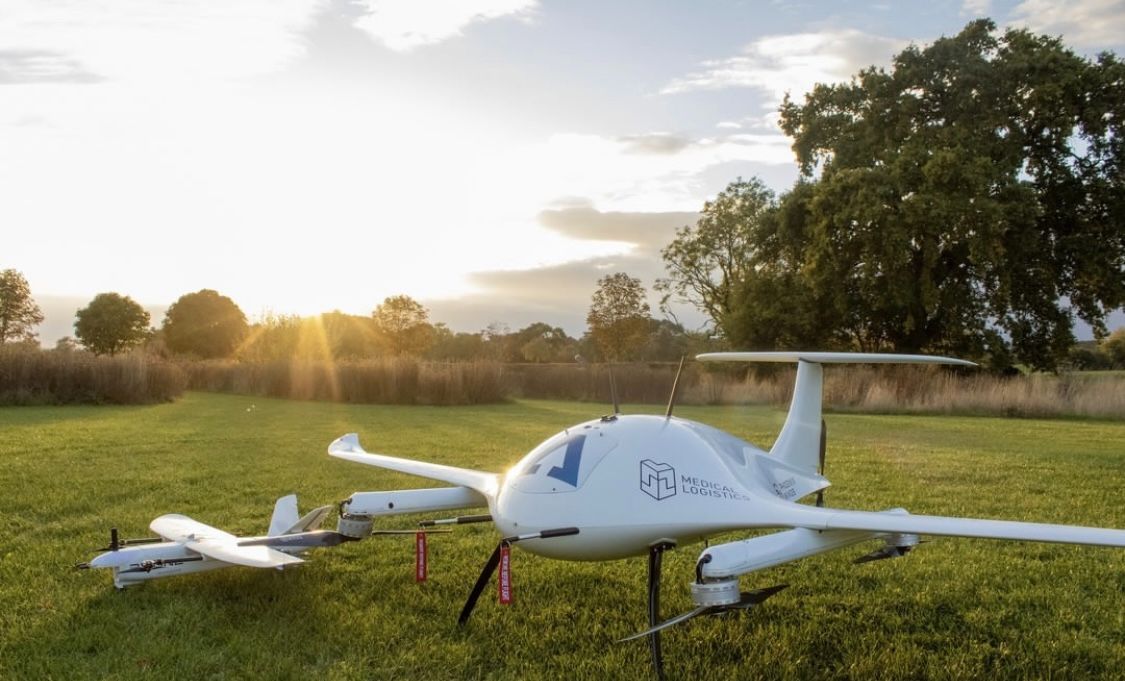 Medical Logistics&#039; two different models of drones that deliver blood