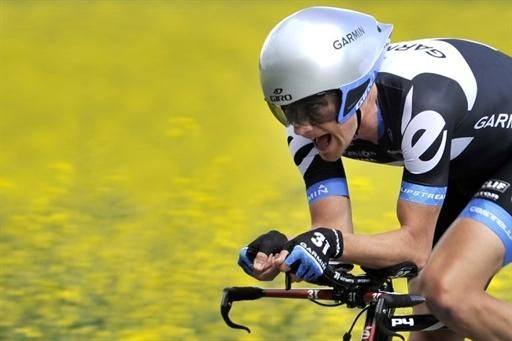 David Zabriskie (Garmin-Cerv&eacute;lo) on his way to a time trial stage win in Romandie
