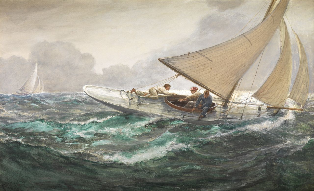 Charles Napier Hemy&#039;s A Haul on the Mainsheet.