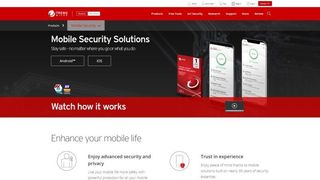 Trend Micro Mobile Security's homepage