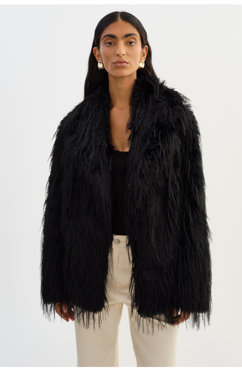 Aira | Faux fur belted coat