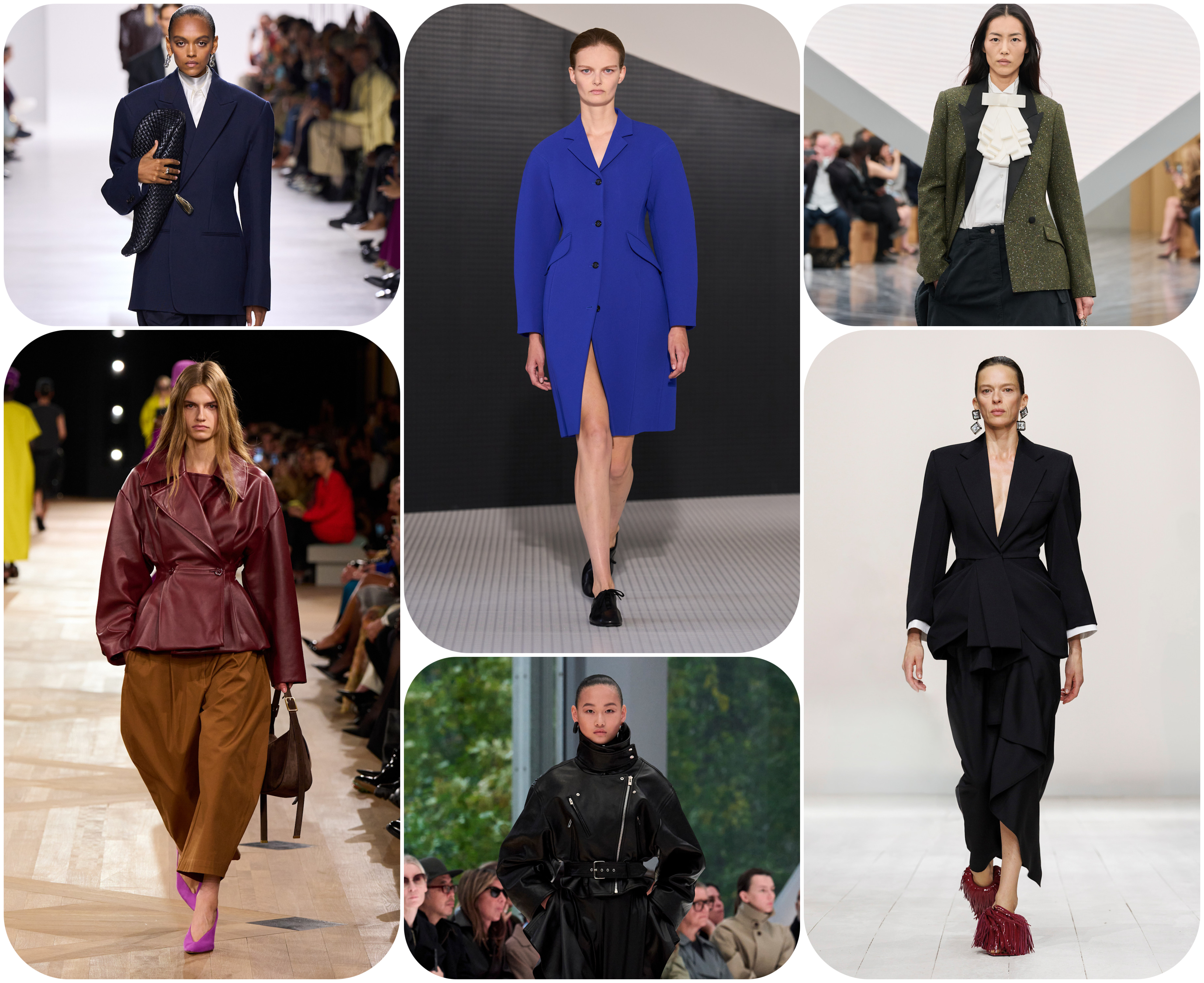 spring 2026 jacket trends, nipped-in waist jackets at Bottega Veneta, Balenciaga, Jil Sander, Ala&amp;iuml;a, Dior, Givenchy