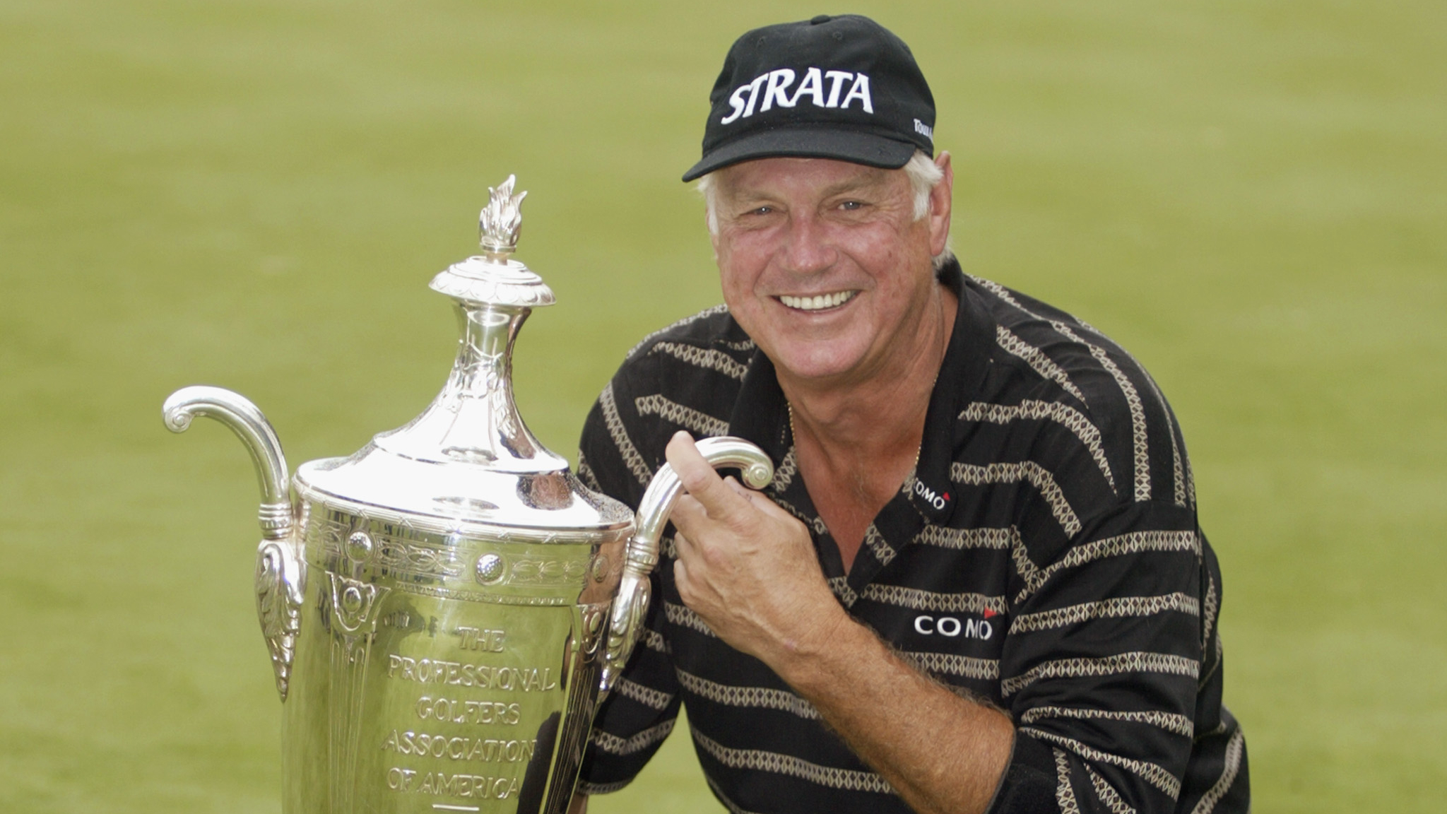 John Jacobs with the Senior PGA Championship trophy
