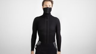 Assos GTO LS DermaSensor Winter Base Layer with neck pulled up