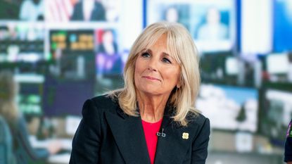 NEW YORK, NY - SEPTEMBER 06: Jill Biden discusses "Walk of America" as she visits "America's Newsroom" at Fox News Channel Studios on September 6, 2018 in New York City. ()