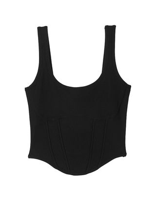 The fitted piqué corset top