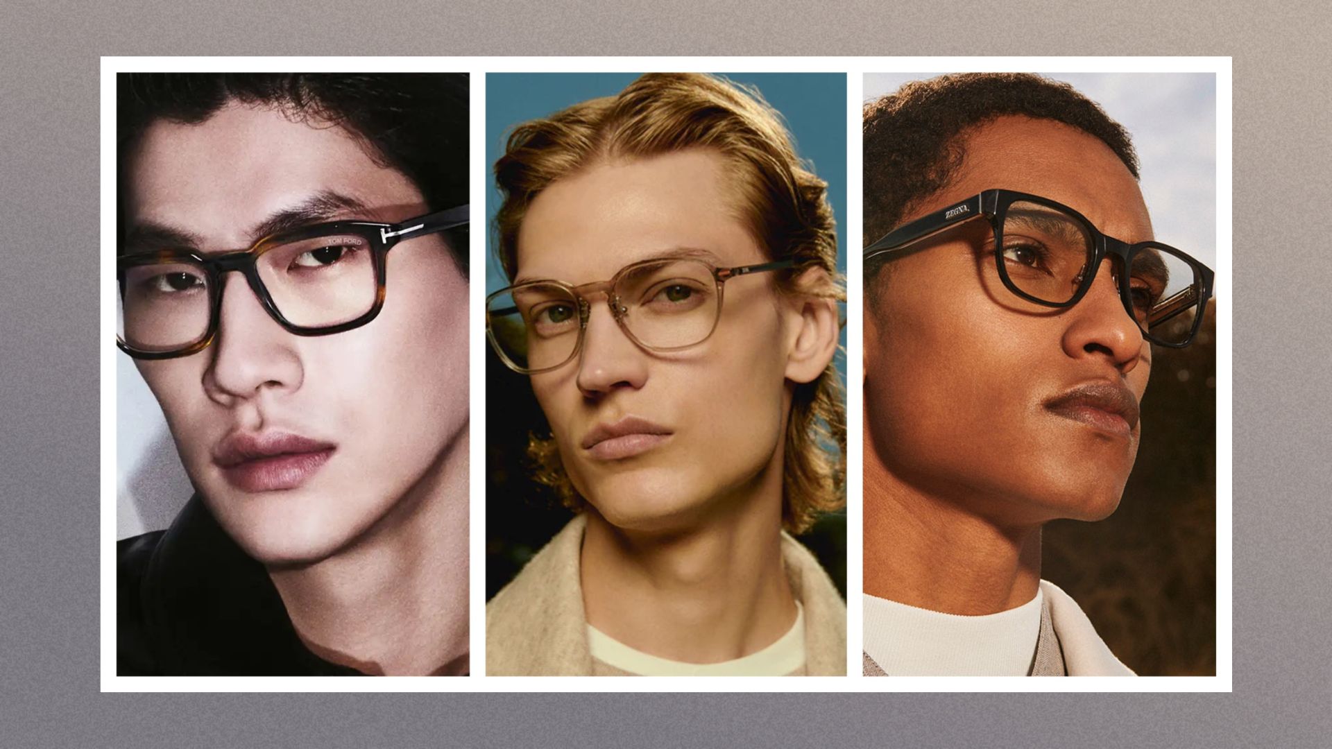 Glasses from Tom Ford and Zegna