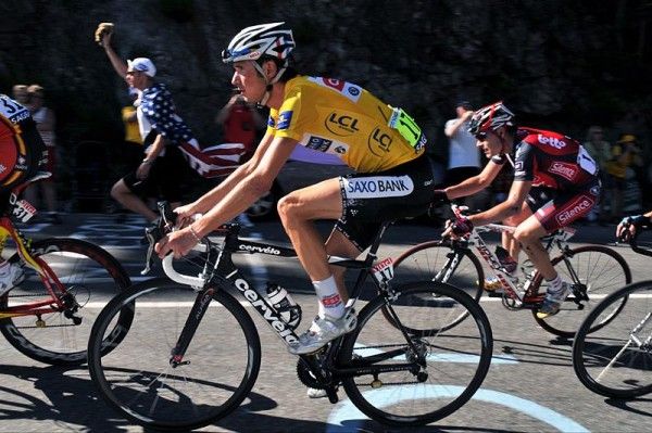 The race leader looked calm and composed.