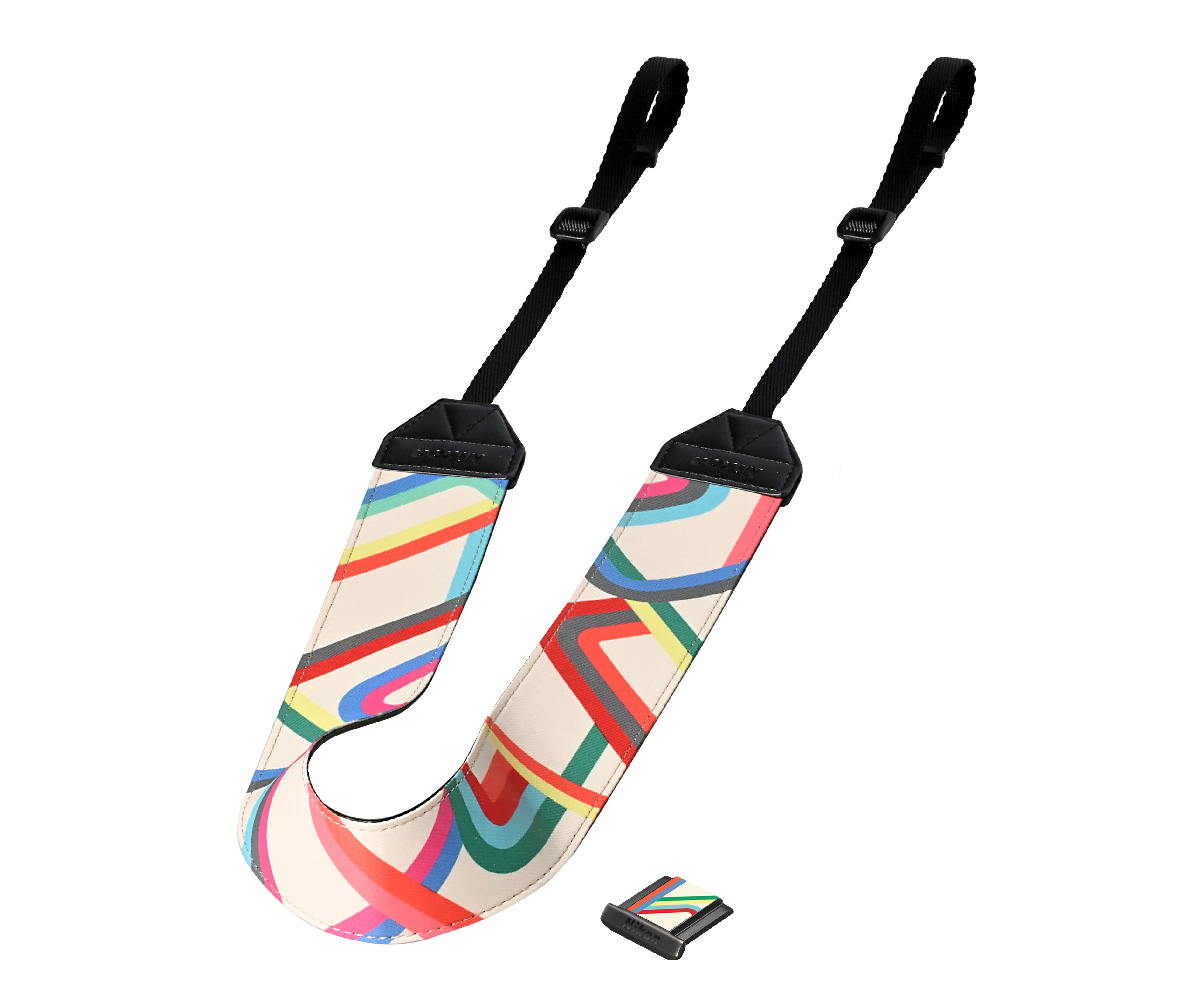 A limited edition camera strap with matching cover inspired by Nikon's partnership with Salt NYC