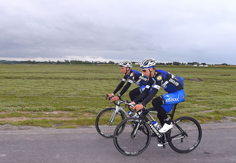 Marcel Kittel and Tony Martin get in some miles before Saturday's start of the Tour de France