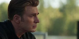 Chris Evans as a teary-eyed Captain America in Avengers: Endgame