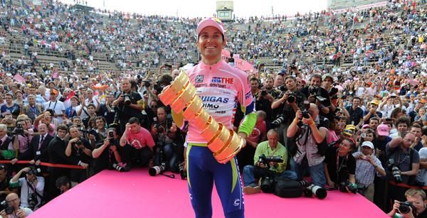 Basso won his second Giro in Verona having won the race in 2006
