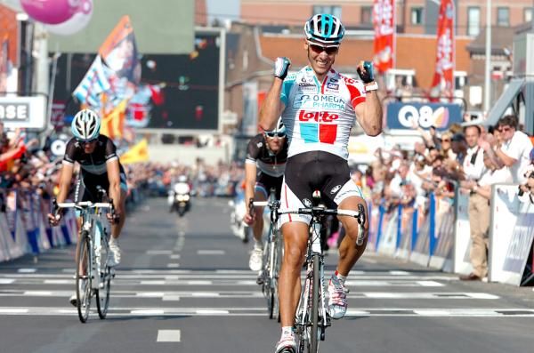 Philippe Gilbert (Omega Pharma-Lotto) wins the historic triple in 2011