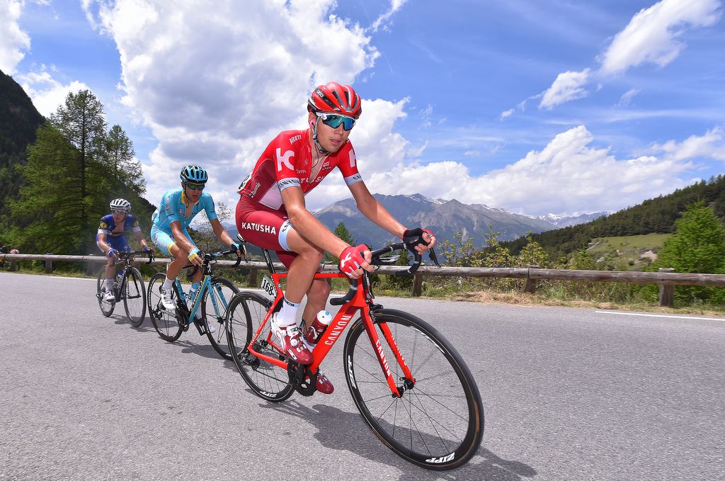 Rein Taaram&auml;e before dropping the breakaway and taking his Giro win