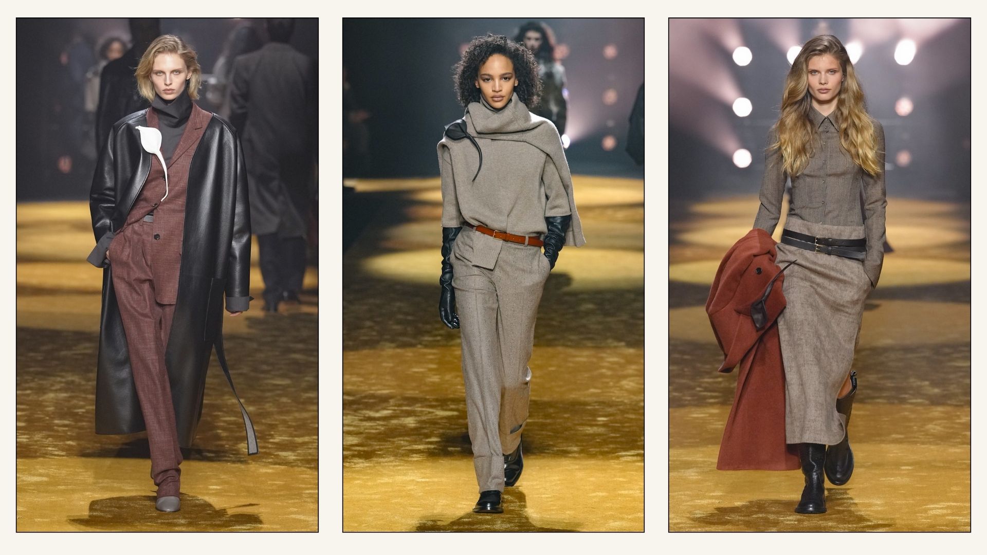 Model walks the Hugo Boss autumn/winter 2026 runway.