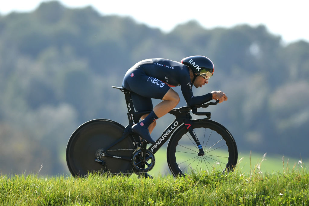 PLA DE LESTANY BANYOLES SPAIN MARCH 23 Jonathan Castroviejo of Spain and Team INEOS Grenadiers during the 100th Volta Ciclista a Catalunya 2021 Stage 2 a 185km Individual Time Trial stage from Pla de LEstany Banyoles to Pla de LEstany Banyoles 145m ITT VoltaCatalunya100 on March 23 2021 in Pla de LEstany Banyoles Spain Photo by David RamosGetty Images