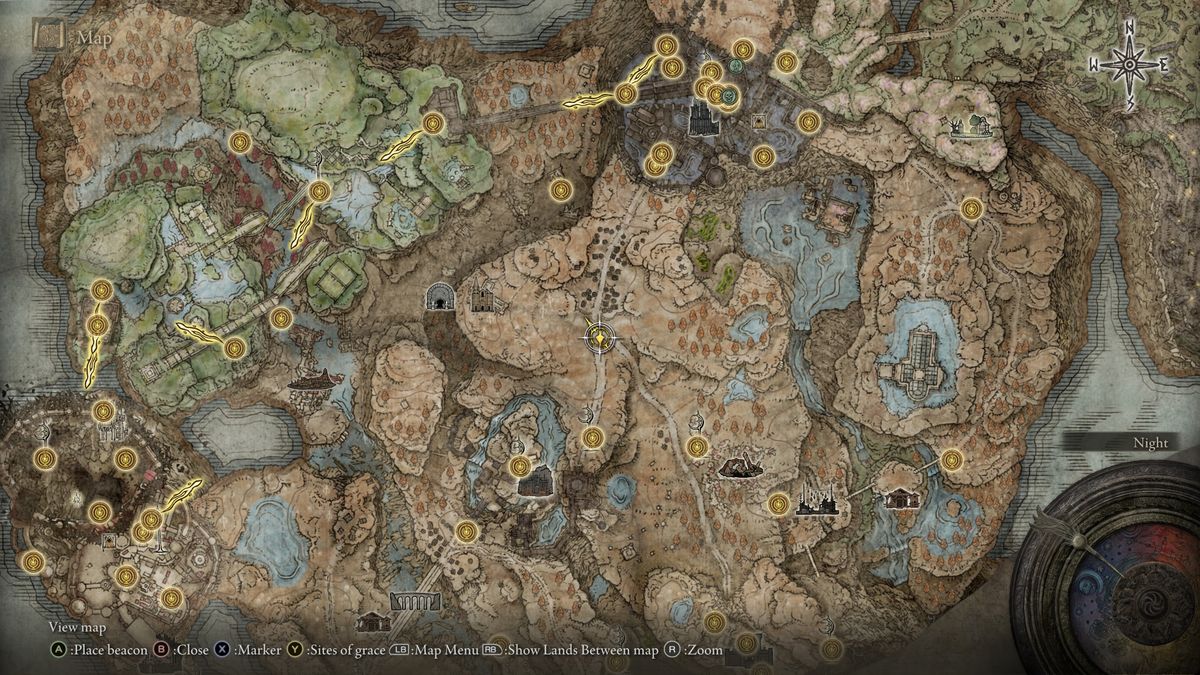 Elden Ring Shadow of the Erdtree map fragments - Scadu Altus location