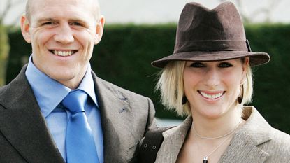 Zara Phillips and boyfriend, rugby player Mike Tindall attend the third day of Cheltenham Races