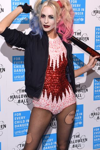 Poppy Delevingne as Harley Quinn at UNICEF Halloween Ball, 2015