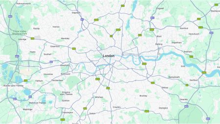 Screenshot of London via Google Maps