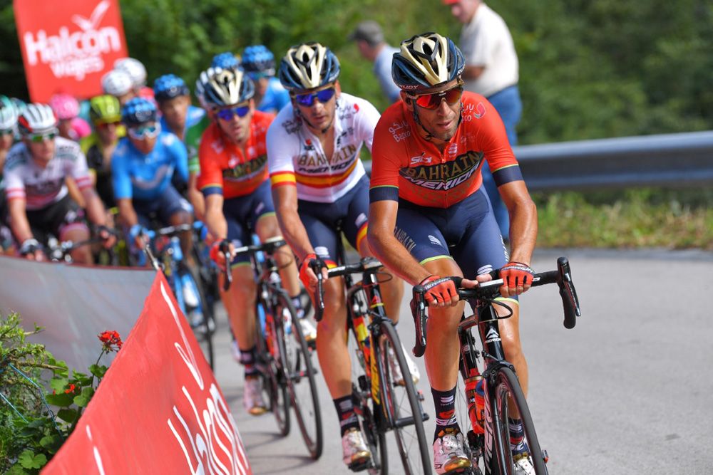 Vincenzo Nibali (Bahrain-Merida) went deep to work on his form