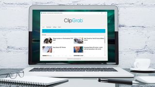 ClipGrab-sovellus kannettavan näytöllä