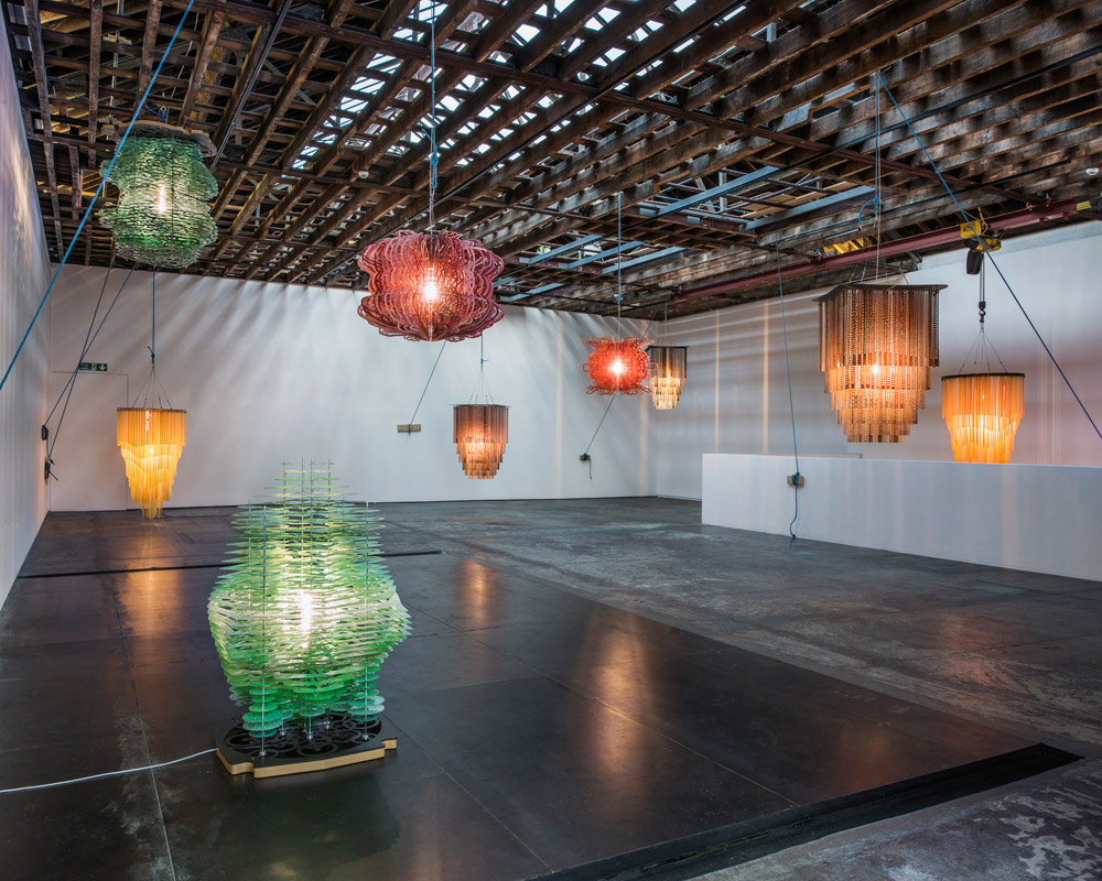 Jorge Pardo lights up Victoria Miro with laser-cut lamps | Wallpaper