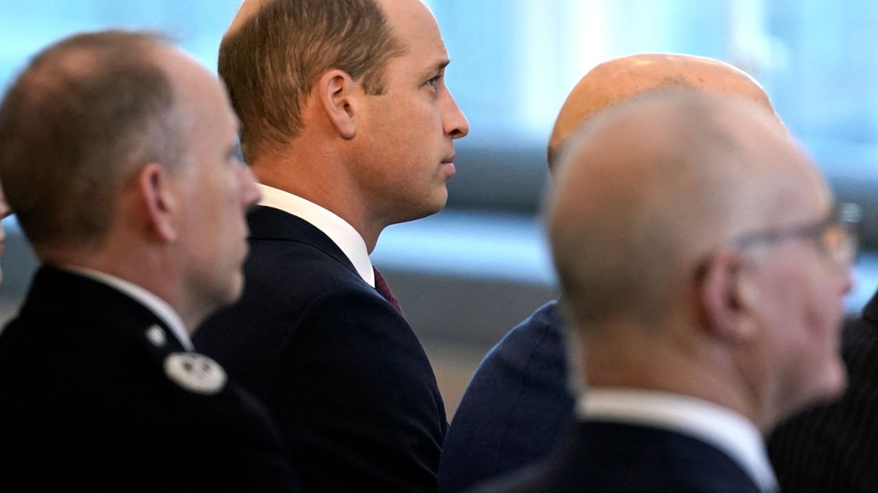 Britain&#039;s Prince William, Duke of Cambridge (C) attends The Royal Foundation&#039;s Emergency Services Mental Health Symposium in London