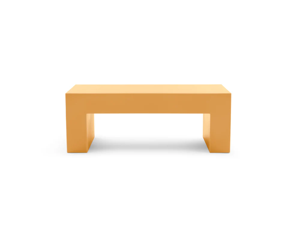 Yellow plastic bench