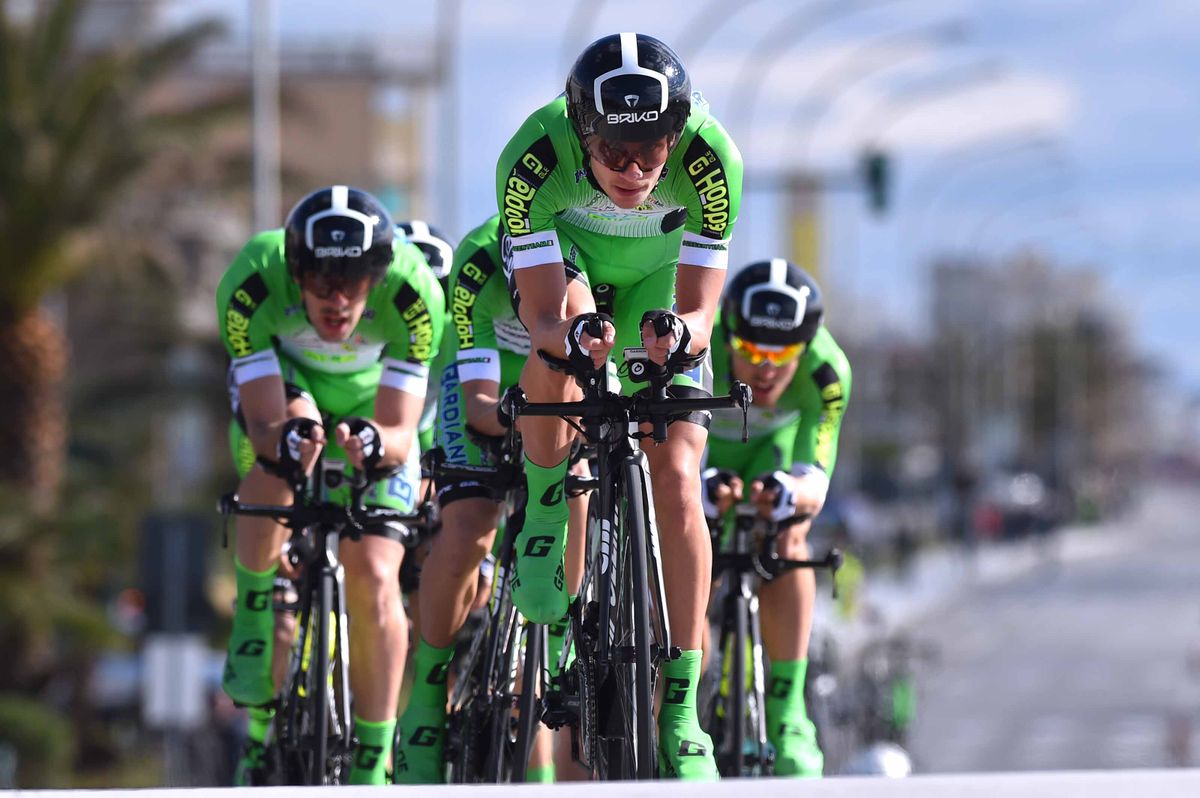 Bardiani CSF in the team time trial in Tirreno-Adriatico