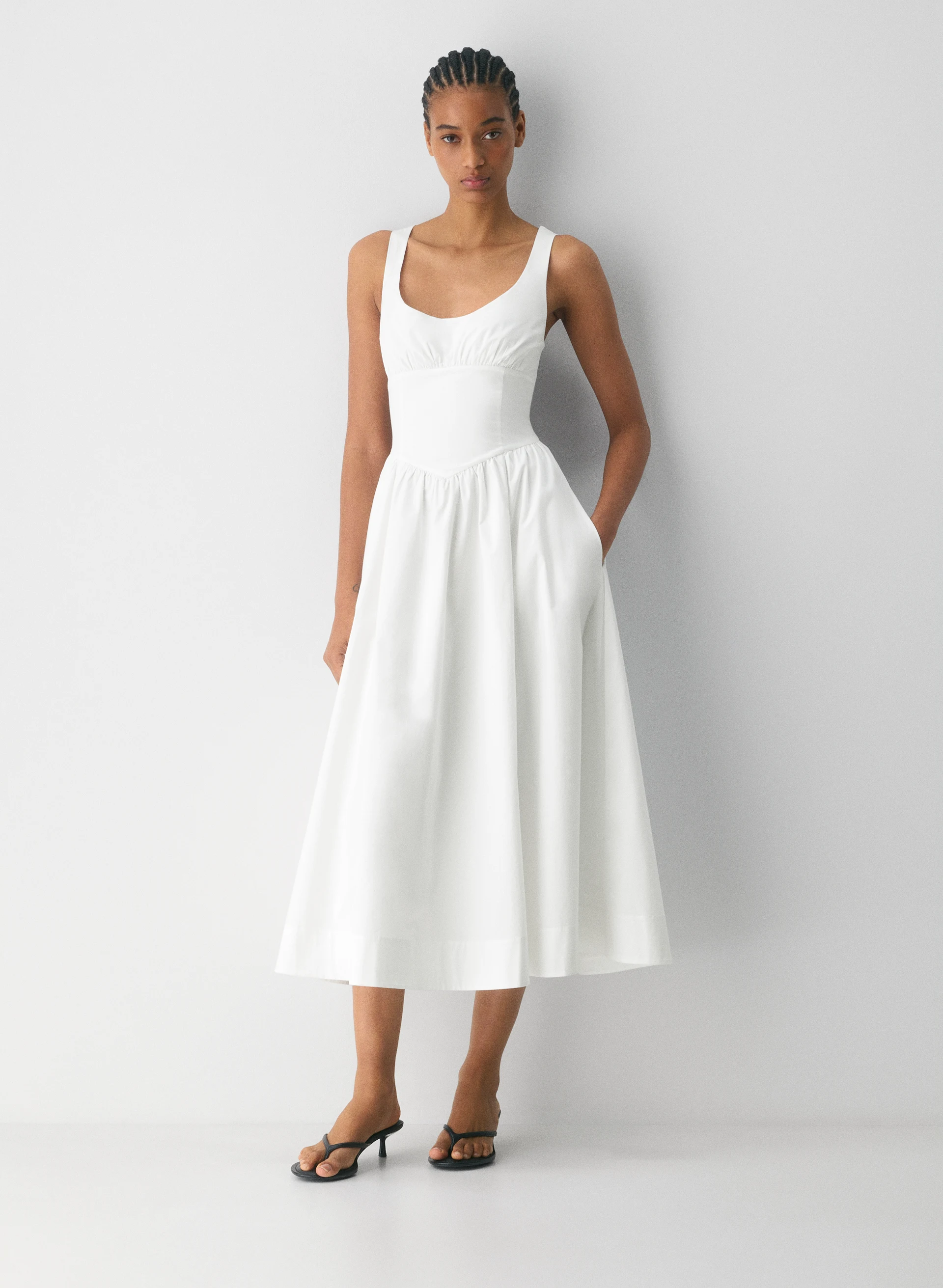 Bergamot Poplin Dress