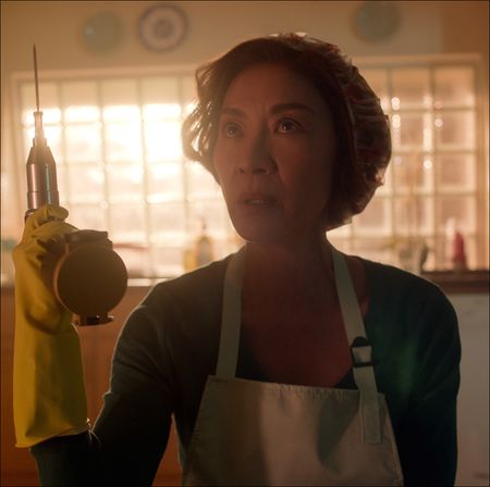 Michelle Yeoh as Mama Sun in episode 101 of The Brothers Sun
