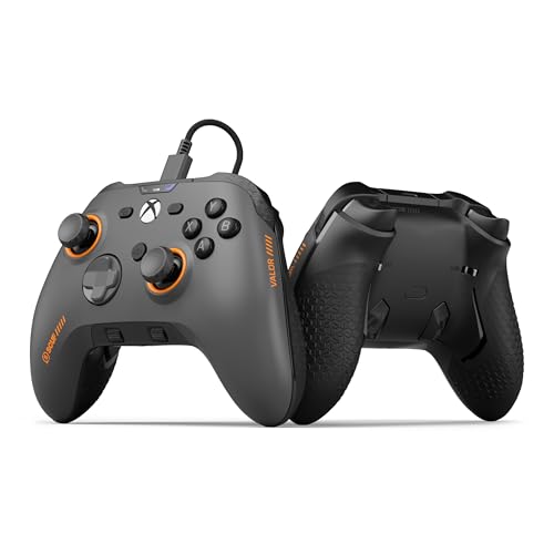 Scuf Valor Pro Wired Performance Xbox Controller – Customizable Back Paddles, Instant Triggers, Hall Effect Thumbsticks, Audio Controls, Xbox Series X|s, Xbox One, Windows Pc – Steel Gray