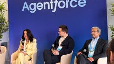 Salesforce UK CEO Zahra Bahrololoumi pictured at the Salesforce World Tour London event on 11th June 2025.