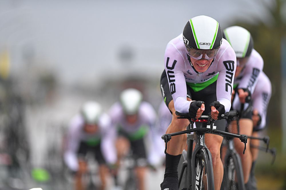 Tom-Jelte Slagter and Dimension Data started in the rain at Tirreno-Adriatico