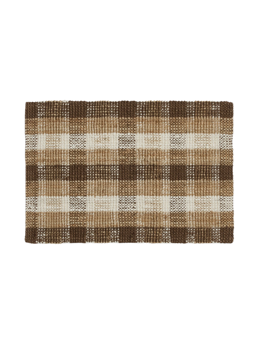 Plaid Jute Doormat