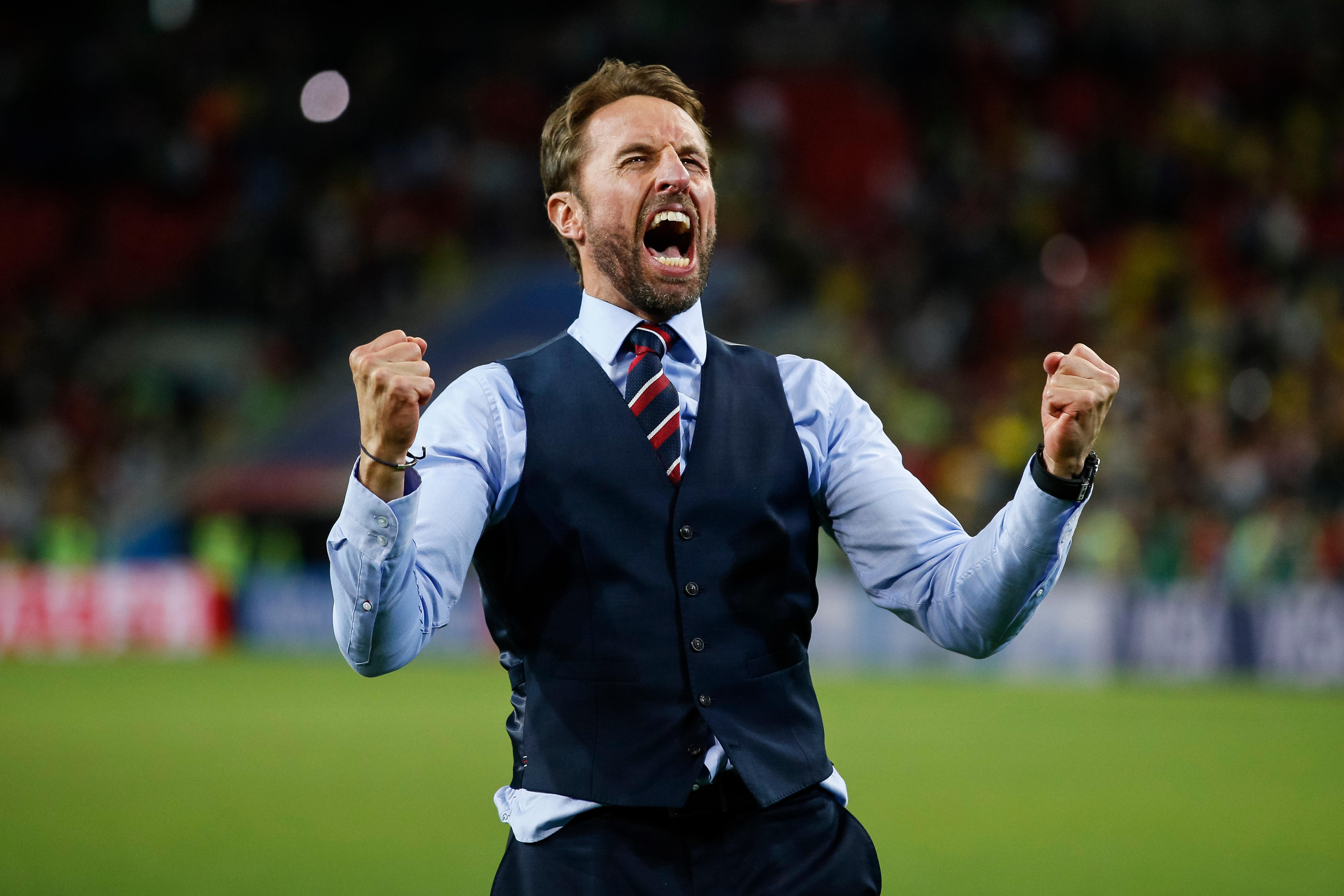 Gareth Southgate wears a waistcoat