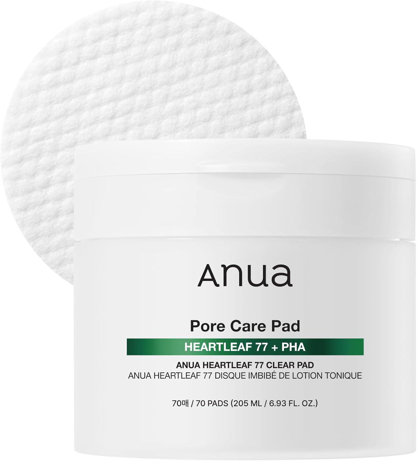 Anua Heartleaf 77 Toner Pad 70 Sheets, Pha Dead Skin Care Low Ph With Korean Toner Pads, Daily Exfoliating, Quick &amp;amp; Easy Facial Mask With Hearleaf, Korean Skin Care