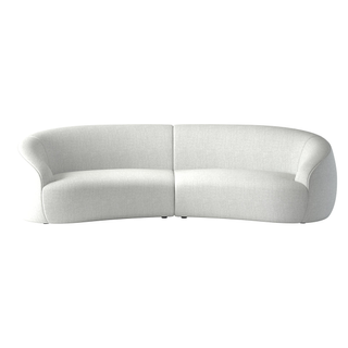 symmetrical curved sofa