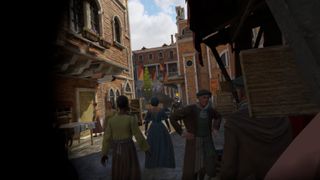 Tailing a target in Italy in Assassin's Creed Nexus VR.